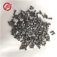 Śruby tytanowe z łbem płaskim Phillips